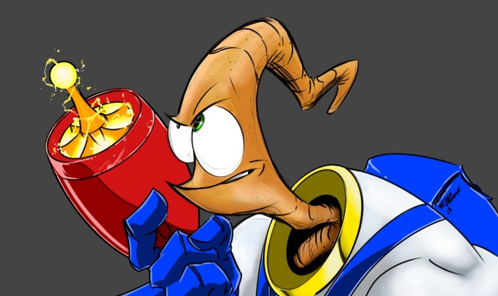Earthworm Jim art by Andrew Froedge