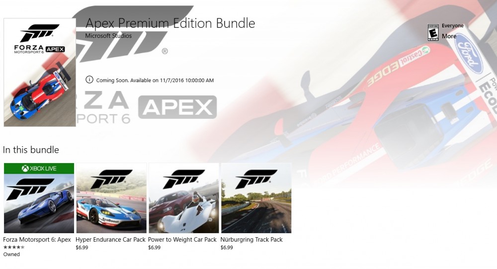 kaste Kontur Profit Forza Motorsport 6: Apex Premium Edition Bundle For Windows 10 Releasing on  11/7? | The Outerhaven