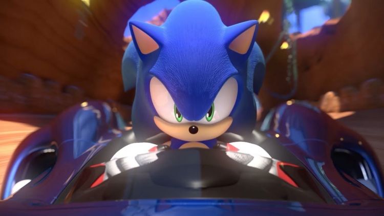 team sonic racing - sonic in car