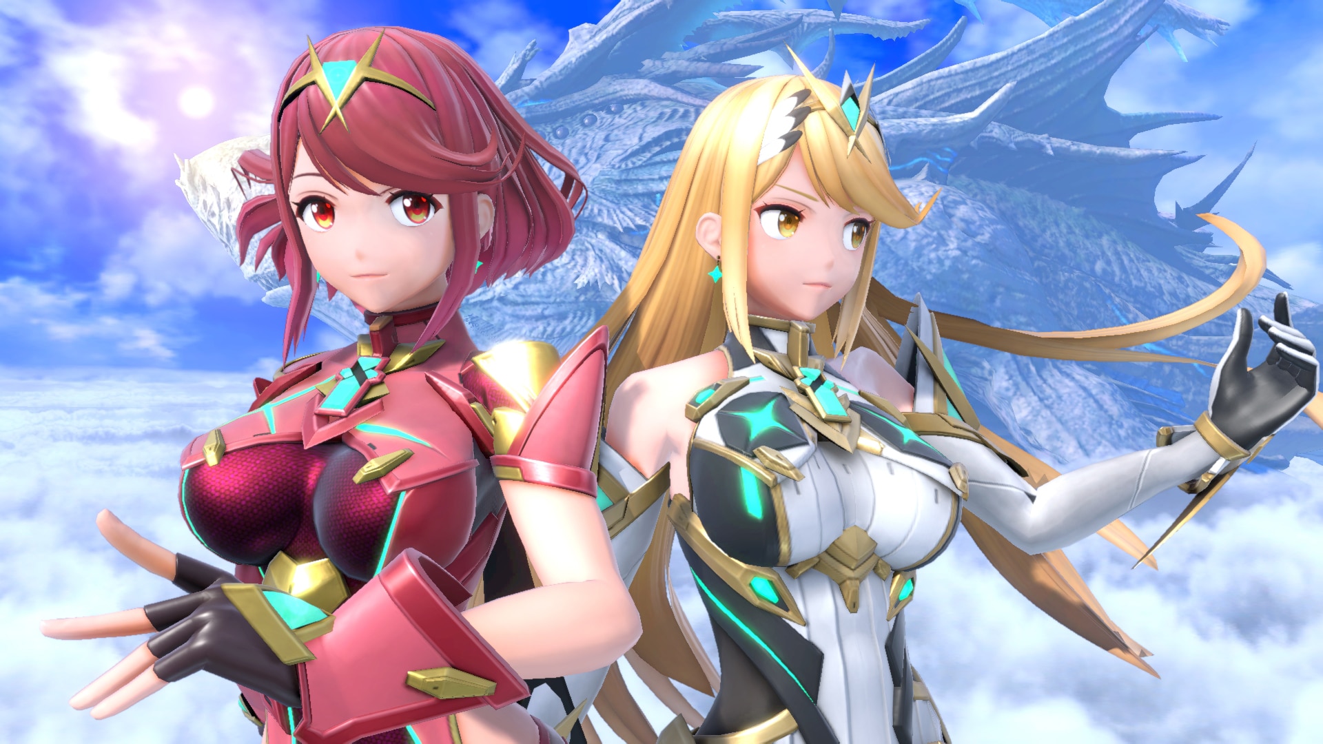 Wallpaper  anime girls Xenoblade Chronicles Xenoblade chronicles 2  Homura Xenoblade 2 Hikari Xenoblade Chronicles 2 Pneuma Xenoblade  Chronicles 2 short hair long hair ponytail redhead blonde green hair  women trio artwork