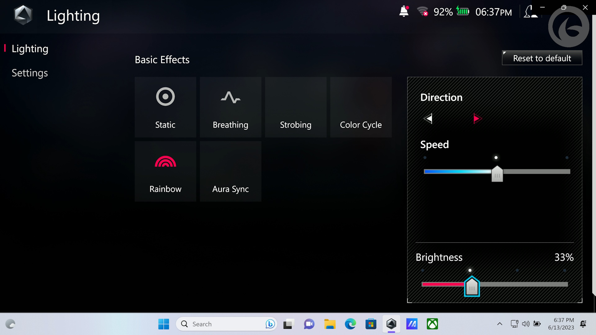How to disable the RGB lighting on the Asus ROG Ally