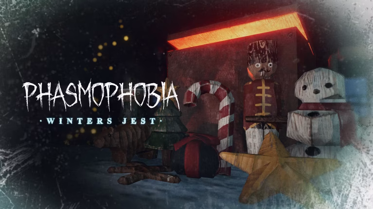 Krampus Is Back For Phasmophobia’s Winter Event Key art for the Phasmophobia Winter Event